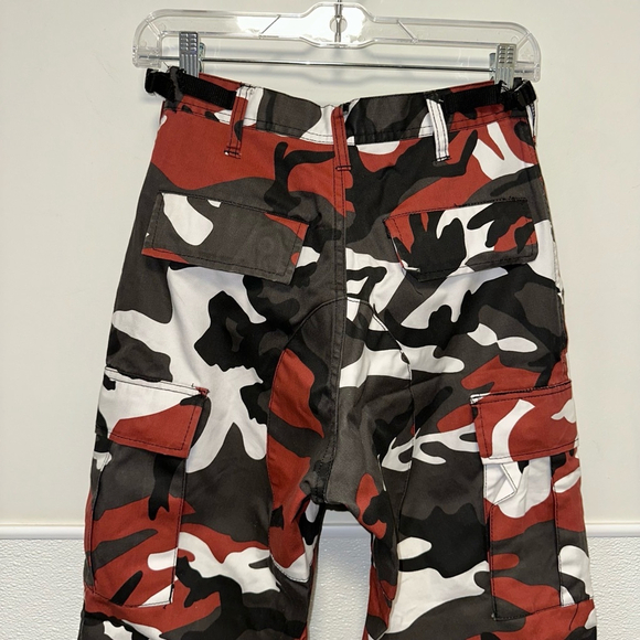 Rothco Military Style Cargo Pants BDU Camo Size Extra Small Red Black White - Picture 9 of 13